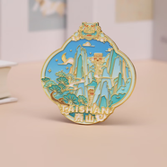 IGIFTFIRE冰箱貼文創(chuàng)磁貼2025新款定制中國(guó)城市北京青島重慶西安上海南京 地圖泰山-金屬磁吸冰箱貼