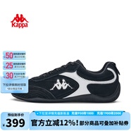 KAPPAWing卡帕女鞋賽車鞋復(fù)古德訓鞋2025夏季新款運動鞋潮流休閑板鞋子 黑色/冬日白 41