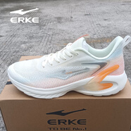 鴻星爾克閃電4跑步鞋男2025新款跑鞋紅星ERKE耐磨減震運動(dòng)鞋男驚蟄4跑鞋男 微晶白/橙 42 (260mm)