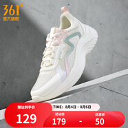 361度【柔步】運動鞋女鞋春夏季逸跑網(wǎng)面跑鞋減震跑步鞋女跳繩鞋子 【網(wǎng)面】羽毛白/透明粉 38