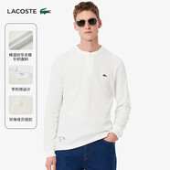 LACOSTE法國鱷魚男裝25秋季新款時(shí)尚百搭長袖針織衫T恤|TH0035 70V/米白色 XL