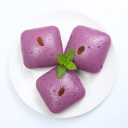 粵食福軟糯紫薯米糕方糕早餐食品加熱即食點(diǎn)心糕點(diǎn)商用半成品蒸糕 紫薯米糕1包（6個(gè)）