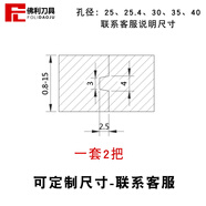 比佛利（BEVERLY）木工刀具立銑刀凹凸公母刀地板拼板刀組合對(duì)接刀實(shí)木拼板刀榫卯刀 H0.8-15榫3*4方頭（一套2把）
