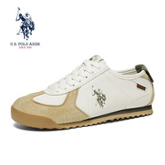U.S. POLO ASSN.保羅男鞋春秋爆款復古德訓鞋軟底舒適輕阿甘鞋商務(wù)休閑便鞋運動(dòng)鞋