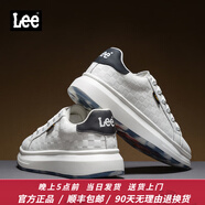 Lee男鞋休閑鞋設計感增高小白鞋男生時尚經(jīng)典板鞋舒適百搭白色鞋子男 黑色 38 【偏大/請拍小一碼】