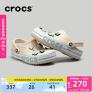 卡駱馳crocs洞洞鞋貝雅卡駱班輕便耐磨一腳蹬休閑鞋|205089 冬日白/彩色-1LI 43 (270mm)