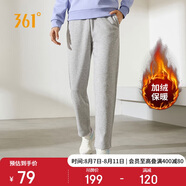 361°運動褲女秋冬季休閑寬松直筒加絨衛(wèi)褲跑步針織長褲子662444701D