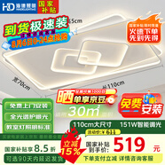 HD全光譜護(hù)眼智能語音控制吸頂燈 客廳臥室燈書房led超薄燈具包安裝