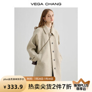 VEGA CHANG毛呢大衣女2025年冬新款大衣小個(gè)子高級(jí)感赫本風(fēng)外套 燕麥色 M