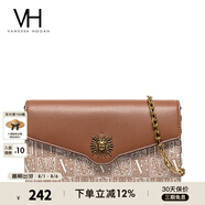 VANESSA HOGAN VH女包太陽神系列貝倫信封包輕奢斜挎包鏈條包紀念日禮物送女友 黃棕色