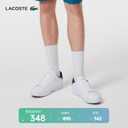 LACOSTE法國鱷魚男鞋法式時尚條紋低幫休閑運動鞋板鞋|43SMA0034 407/白色/藏青色/紅色 41