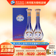 洋河夢之藍 高度白酒整箱 經(jīng)典綿柔酒 喜宴佳品 52度 500mL 2瓶 樂享版 雙瓶裝
