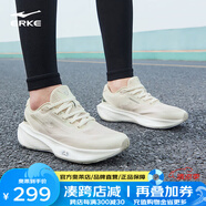 鴻星爾克（ERKE）奇彈5se跑步鞋女鞋新款穩(wěn)定緩震公園跑鞋耐磨防滑運動鞋子女 微晶白/亮銀 39
