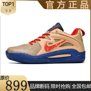 品牌斷碼杜蘭特KD15代防滑耐磨緩震籃球鞋學(xué)生比賽實(shí)戰(zhàn)透氣運(yùn)動鞋 NK296金紅 40
