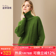迪菲麗格歐美時(shí)尚慵懶風(fēng)高領(lǐng)毛衣女2024年新款冬季休閑百搭針織衫 圖片色 S