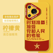 鮮程可除了黨我不接受任何人的考驗適用華為mate60pro手機(jī)殼pura70只接受nova13新款p50黨12和40人民30套 226124液態(tài)貓眼【DZ】-黃色 華為P40