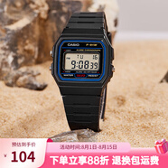 卡西歐手表 時尚簡約復(fù)古小方塊 潮流運動百搭電子表學(xué)生表考試表 F-91W-1 店長推薦