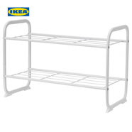 宜家（IKEA）BIBBLIS必比斯落地鞋架家用進(jìn)門(mén)口入戶(hù)玄關(guān)收納架省空間 白色鞋架