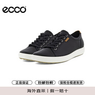 愛(ài)步（ECCO）女士牛皮休閑鞋 柔酷7號(hào)430003 01001黑色 39