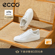 愛步（ECCO）休閑鞋小白鞋 休閑板鞋男鞋百搭系帶潮流低幫鞋子 街頭輕巧521304 白色/砂礫灰52130458336 43