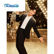 ZKHE成毅同款男士黑西服外套純手工燙鉆修身百搭宴會(huì )主持時(shí)尚單品潮牌 黑色西服 【手工秀珠】 S