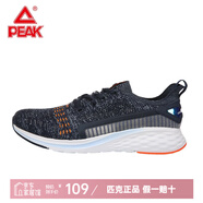 匹克運動鞋男 跑鞋網(wǎng)面春夏新品透氣休閑鞋輕便黑色男士跑步鞋子 深蘭花紗67H 41