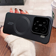 依云諾【自帶鏡頭膜】小米15SPro手機殼新款 超薄鏡頭無(wú)邊框全包磁吸保護套無(wú)線(xiàn)充電散熱高級裸機純色硬 自帶鏡頭膜+磁吸【炫酷黑】半包金屬漆硬殼 小米15S Pro