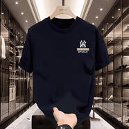凡客誠品雷軍同款新款棉短袖T恤男寬松百搭休閑圓領(lǐng)半袖打底衫上 sg-黑色b 4XL 建議165-185斤