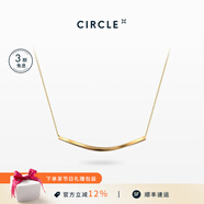 CIRCLE【明星同款】珠寶線條系列9K金項(xiàng)鏈幾何微笑極簡(jiǎn)素鏈生日禮物 幾何項(xiàng)鏈
