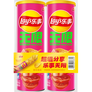 樂(lè)事（Lay's）無(wú)限薯片 鮮濃番茄味 104克*2罐 208克 休閑零食 膨化食品