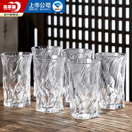 青蘋(píng)果茶水杯 耐熱玻璃綠茶杯水具套裝水晶玻璃透明玄冰茶飲杯*6