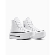 匡威（Converse）男女同款休閑運動(dòng)鞋板鞋帆布鞋 中幫球鞋厚底系帶舒適時(shí)尚透氣 White/Black/White 44 =M 10 / W 12