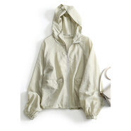 塔馳密司原宿風(fēng)寬松長(cháng)袖防曬服女夏季輕薄糖果色連帽長(cháng)袖空調衫 原宿綠 M