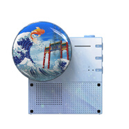 HYUNDAI懷舊唱片藍牙5.3音箱音樂(lè )播放器送朋友流沙版小音響桌面無(wú)線(xiàn)小巧 漸變藍魚(yú)躍龍門(mén)