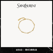 YSL圣羅蘭【禮物】女士LE CASSANDRE金色多墜飾金屬手鏈 金色 L