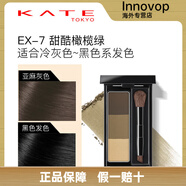 Kate日本KATE眉粉三色立體眉刷鼻影修容防水防汗持久不脫色. 【新版】 EX-7 橄欖灰色