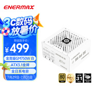 安耐美（Enermax）電源750W 金競蝠GM750 白色 ATX3.1電源 金牌認(rèn)證/PPLP認(rèn)證/PCIE5.1接口/支持 5060ti/5070顯卡