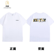 慶友國潮周杰倫簽名t恤CHOUCHOU卡通潮流圓領(lǐng)T恤嘉年華巡演周邊上衣服 周杰倫簽名字母短袖(白色) XS 70至85斤150cm左右