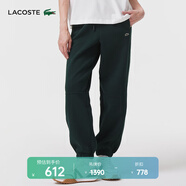 LACOSTE法國(guó)鱷魚女裝 時(shí)尚簡(jiǎn)約休閑舒適運(yùn)動(dòng)褲長(zhǎng)褲衛(wèi)褲|XF0761 YZP/深綠色 M 38