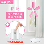 中聯(lián)電風(fēng)扇 辦公室家用落地扇低音客廳無(wú)網(wǎng)罩風(fēng)扇FSD-45B粉色 標配+2米遙控定時(shí)線(xiàn)