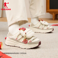 喬丹（QIAODAN）男鞋 冬季運動(dòng)鞋戶(hù)外跑步健身訓練舒適時(shí)尚潮流男士休閑鞋棉鞋 QXF193244901象牙色/錦鯉紅 40.5