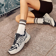 李寧跑步鞋女鞋網(wǎng)面運(yùn)動(dòng)鞋休閑旅游鞋運(yùn)動(dòng)鞋 冷檀黑/銀樺灰-4（復(fù)古跑鞋） 36