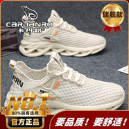 卡丹路意大利男鞋夏季透氣薄款網(wǎng)面運動網(wǎng)鞋男士鏤空網(wǎng)眼老爹潮鞋 米色(旗艦款) 44