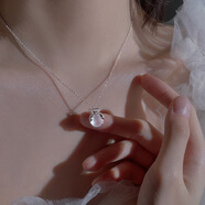 輕奢韓版熒光螢火蟲(chóng)吊墜鈦鋼鎖骨鏈女網(wǎng)紅設計感精致 X1702#銀色螢火蟲(chóng)項鏈