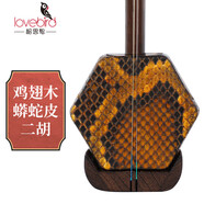 相思鳥 雞翅木龍頭二胡專業(yè)表演純手工蟒皮六方二胡隨行布面硬盒龍頭
