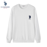 U.S. POLO ASSN.保羅衛(wèi)衣男圓領(lǐng)冬季加絨長袖T恤上衣打底衫百搭外套藏青M