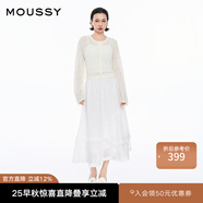 moussy 女裝新品簡(jiǎn)約淑女風(fēng)通勤薄款針織開衫女028ISZ70-3051 010白色 均碼