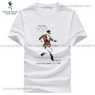 與狼共舞（DANCING WOLVES）短袖T恤男2025夏季新款男士圓領(lǐng)印花半袖短t 803本白 S 165/84A