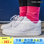 NIKE女鞋 COURT VISION 舒適透氣運動休閑板鞋 白色CD5434-100 35.5 35.5碼