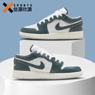 耐克（NIKE）【潮】女鞋AJ1新款A(yù)ir Jordan1 Low低幫運(yùn)動(dòng)輕便防滑休閑籃球鞋子 FQ8041-300 白綠 38.5 GS